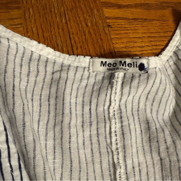 Meo Meli Linen Blend Kimono Top Cardigan Striped O/S Lagenlook Relaxed Fit Boho - Picture 10 of 16